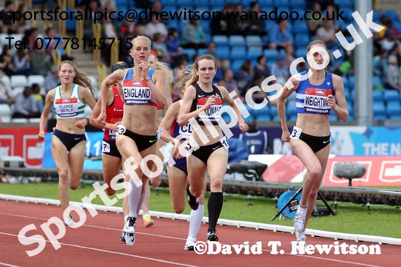 Womens 1500 metres, British Championships, Birmingham. Photo: David T. Hewitson/Sports for All Pics
